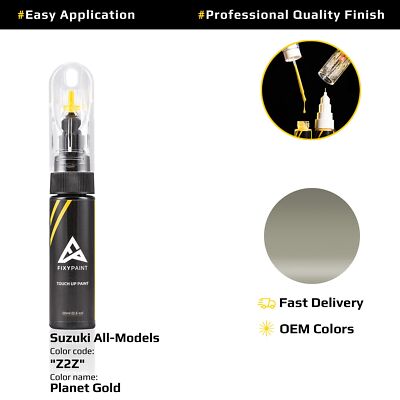 Touch up Paint for Suzuki Code: Z2Z Planet Gold Fast Drying Scratch Repair