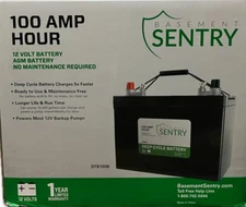 Basement Sentry 100 AMP Hour  Battery STB100B 12 Volt AGM Non-Spillable