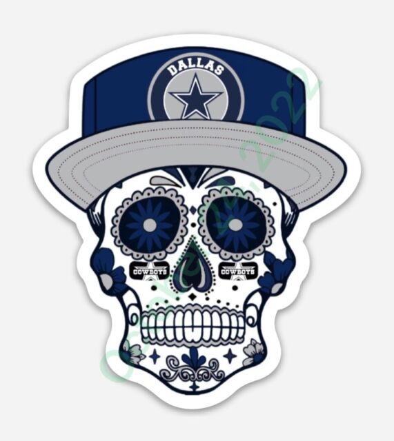 Dallas Cowboy Sugar Skull MAGNET - NFL Toolbox Hardhat