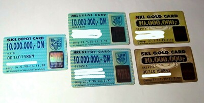 NKL Gold Card NKL Depot Card SKL Depot Card SKL Gold Card 5 Stück TOP RAR