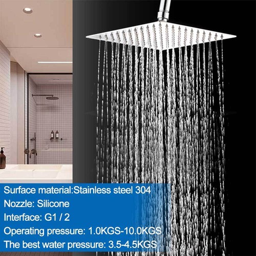 Kopfbrause Regendusche Regenbrause Brausekopf Duschkopf Edelstahl poliert 2024 - Bild 9 von 40