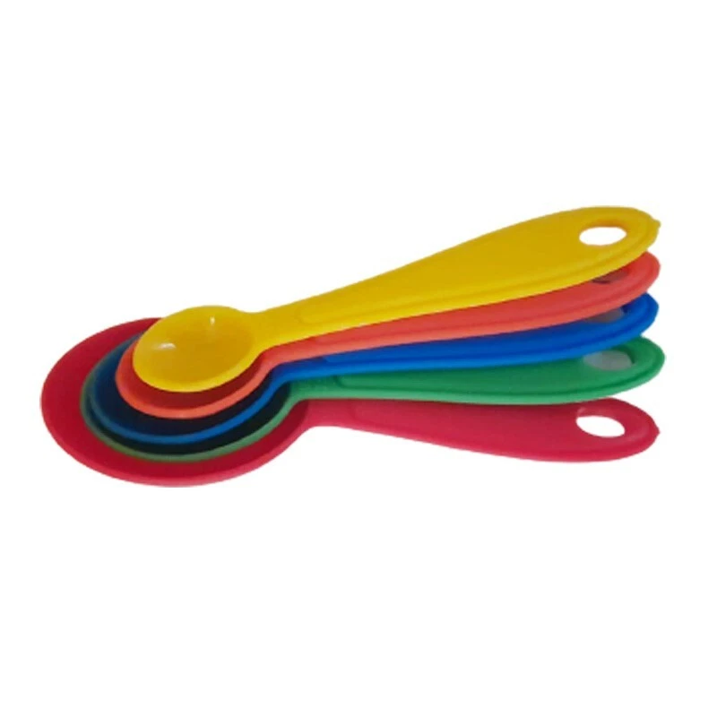 5 Pcs Plastic Measuring Spoons Teaspoon Utensil Cooking Baking New Kitchen Tool - Image 3 of 4