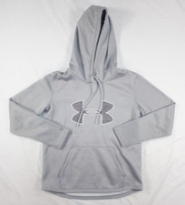 Under Armour Sweatshirt Women's XS Cold Gear Storm 1 UA Hoodie Big Logo Gray