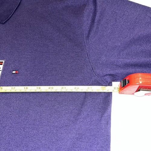 Tommy Hilfiger Solid Purple Polo Shirt Mens Size XL - Picture 4 of 9