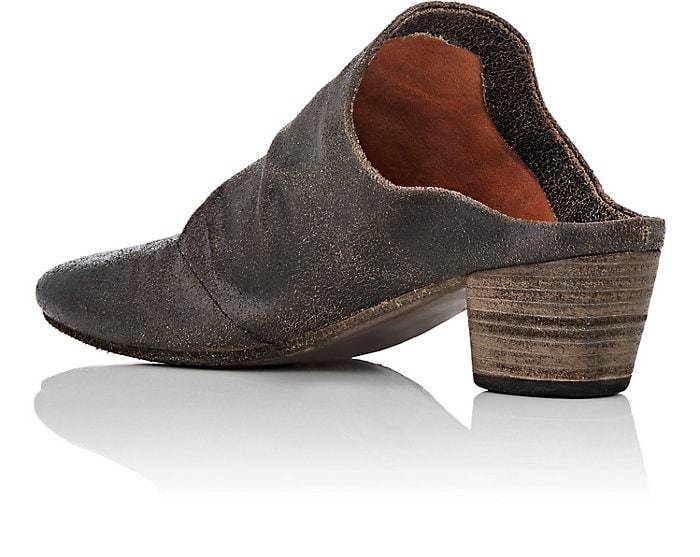 新品 ◉Marsèll◉ block-heel mules 38 Marsèll // Black Leather Scalino Heeled Mule – VSP Consignment
