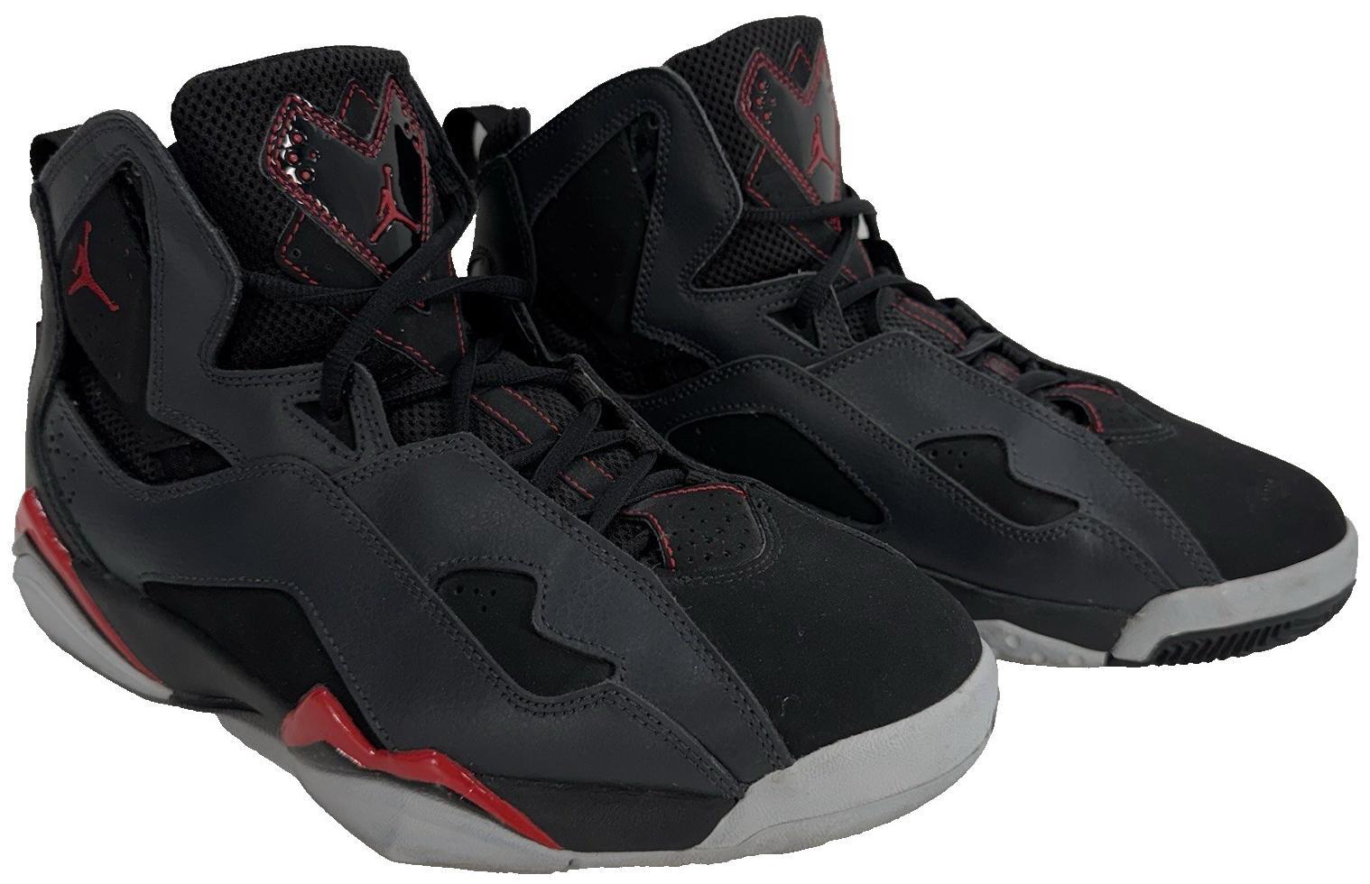 jordan true flight black gym red