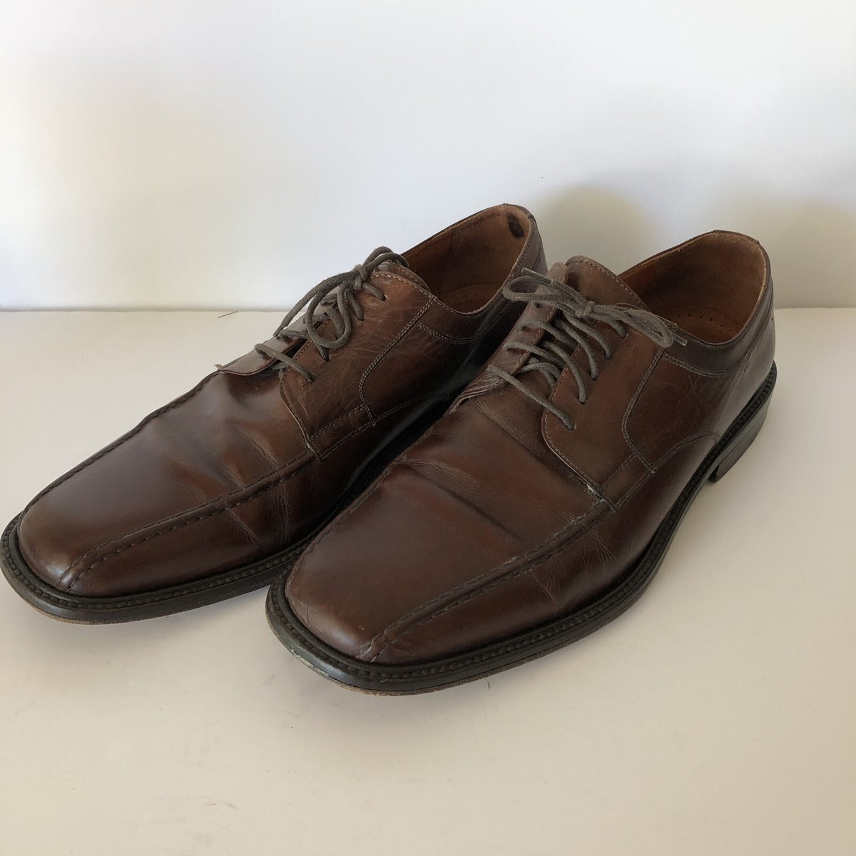 Bostonian Mens 10 M Brown Leather Dress Shoes Lace Up  display picture 1