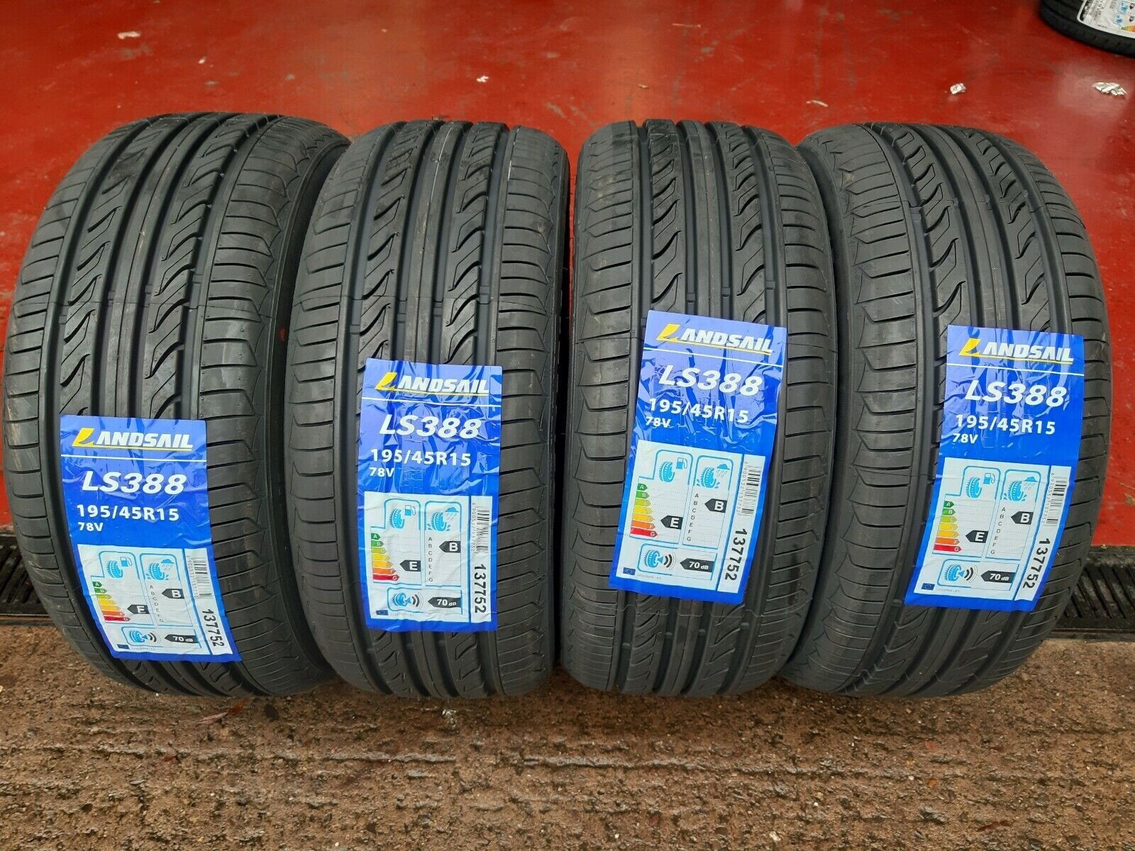 X4 195 45 15 78V LANDSAIL NEW TYRES WITH AMAZING 