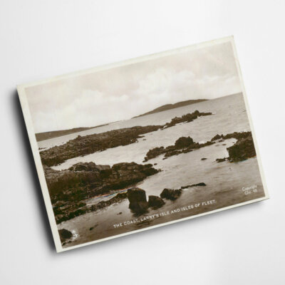 A4 PRINT - Vintage Scotland - The Coast, Larry's Isle and Isles of Fleet