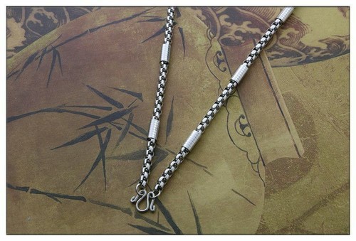 Stainless Steel Men Unisex Women Necklace Square Pearl Stainless Pendant Chain - Picture 11 of 12
