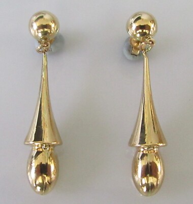 9ct Gold Earrings 9ct Gold Hollow Tear Drop Drop Dangle Stud Earrings  UK