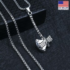 MEN Stainless Steel Retro Viking Celtic Tomahawk Axe Pendant Necklace 0263
