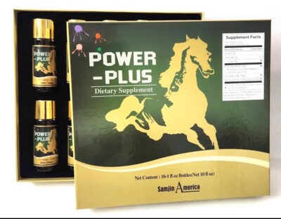 Power-Plus Ginseng Energy Liquid Supplement 1oz x 10 Bottles, Men's Strong Power