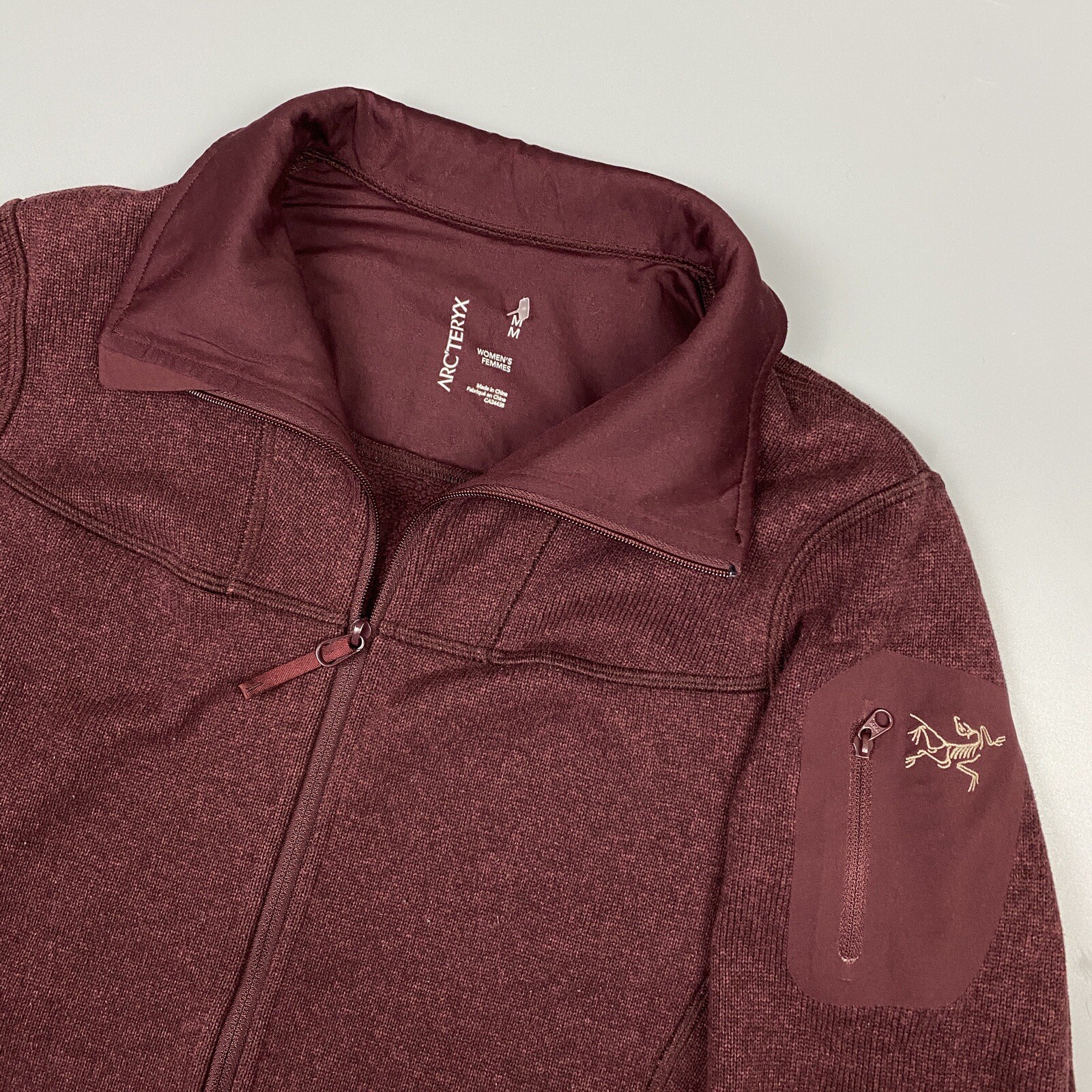 Arcteryx Women’s Burgundy Medium Full-Zip Fleece Jacket