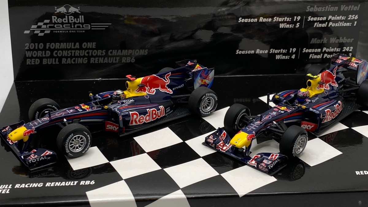 Red Bull Racing Renault RB6 3台セット Red Bull Racing RB6 Set Vettel/Webber, 2010 Formula 1, 1:43