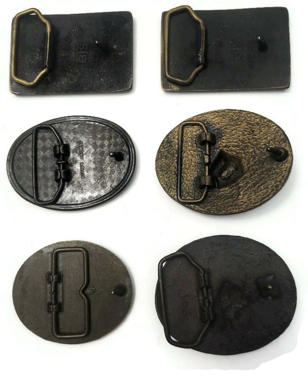 re⭐︎ LOT OF 6 SOLID BRASS BUCKLES SMITH SERVICO SMITH-GRUNER SMITH TOOL