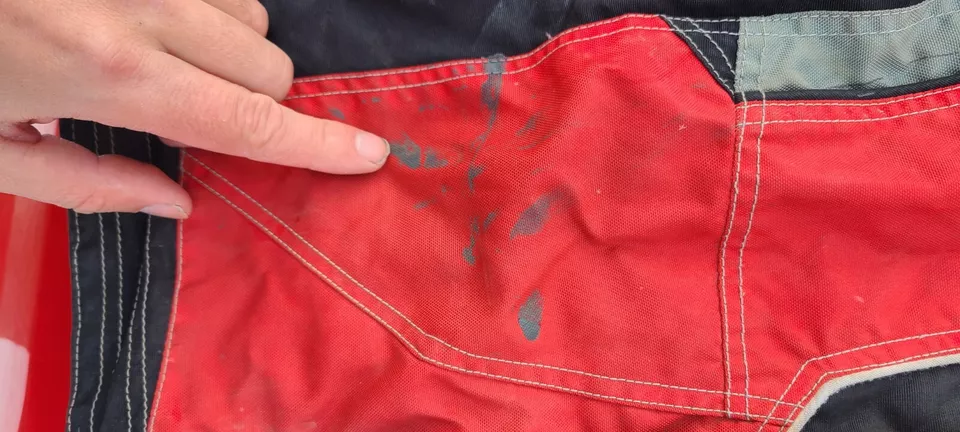 Abrigo chaqueta moto nieve polaris vintage talla juvenil grande rojo Foto 4 de 4