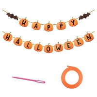 Girlande Banner Mit Happy Halloween Aufschrift Mit KüRbissen Und FledermäUsen