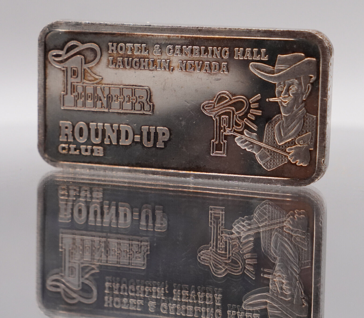 Pioneer Club Hotel & Gambling Hall Laughlin Nevada 5oz FINE Silver