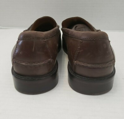Sz 10 D Mens Polo Ralph Lauren Dustan Brown Leather Penny Loafers Shoes VGUC Polo Ralph Lauren Dustan Shoes Mens Size 13D Brown Leather  main image 4