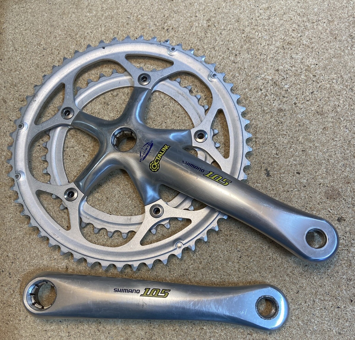 SHIMANO - kArinA Shimano 105 FC-5500 172.5mm Silver Aluminum Crankset 53-39