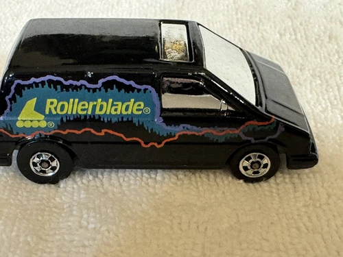 Vintage 1985 Hot Wheels Ford Aerostar Black Rollerblade Van