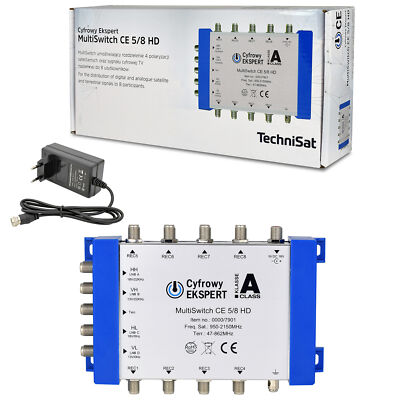 TechniSat Multischalter 5/8 Digital SAT Multiswitch CE HDTV HD 4K   8 Teilnehmer