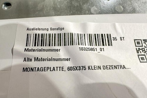 15 st.Montageplatten 605x375 und 14 st. Montageplatten 1085x1480 ETA A1, OSR50B - Bild 4 von 5