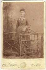 Cabinet Card Circa 1880s HoldernessBlack Lady In Dress Ellsworth
