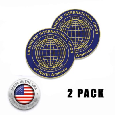Laborers International Union Sticker Decal Pro UNION Vinyl 2 pack 4inch