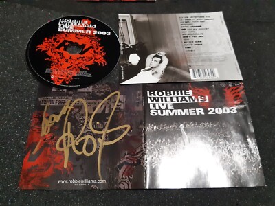 ROBBIE WILLIAMS Autogramm CD SUMMER TOUR 2003 signiert Live Konzert Sammler