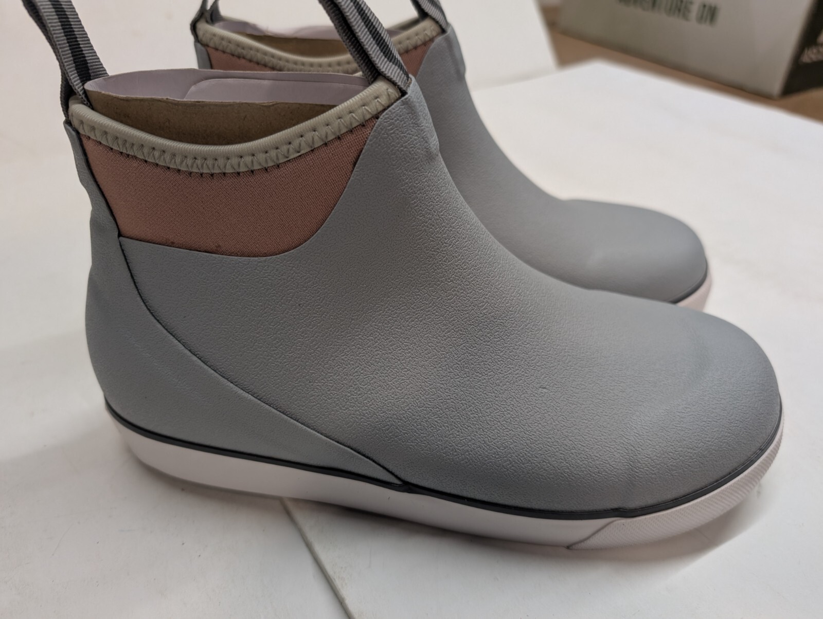 Women's World Wide Sportsman Deck Boots Size 7 Sleet Blue Gray Rose Waterproof