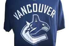 Vancouver Canucks NHL T-Shirt L Samuelsson #26 Reebok 100% Cotton Blue 