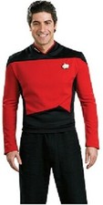 Star Trek The Next Generation TV Red Command Uniform Deluxe Shirt NEW UNWORN