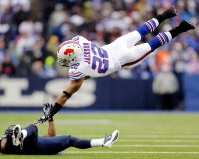 NFL football on field during game