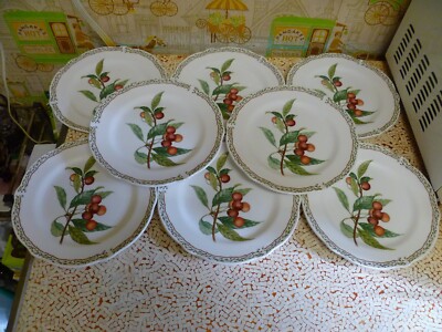 Set (8) Noritake Primachina Royal Orchard 8 1/2