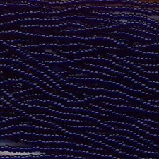 Czech Seed Beads 11/0 Transparent Cobalt Blue 31061 6 strand hank Glass