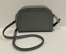 Marc Jacobs Playback Crossbody Bag Saffiano Leather Stone Gray EUC