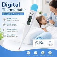 Flexible Tip Digital Thermometer Baby/Adult Oral, Rectal, Armpit