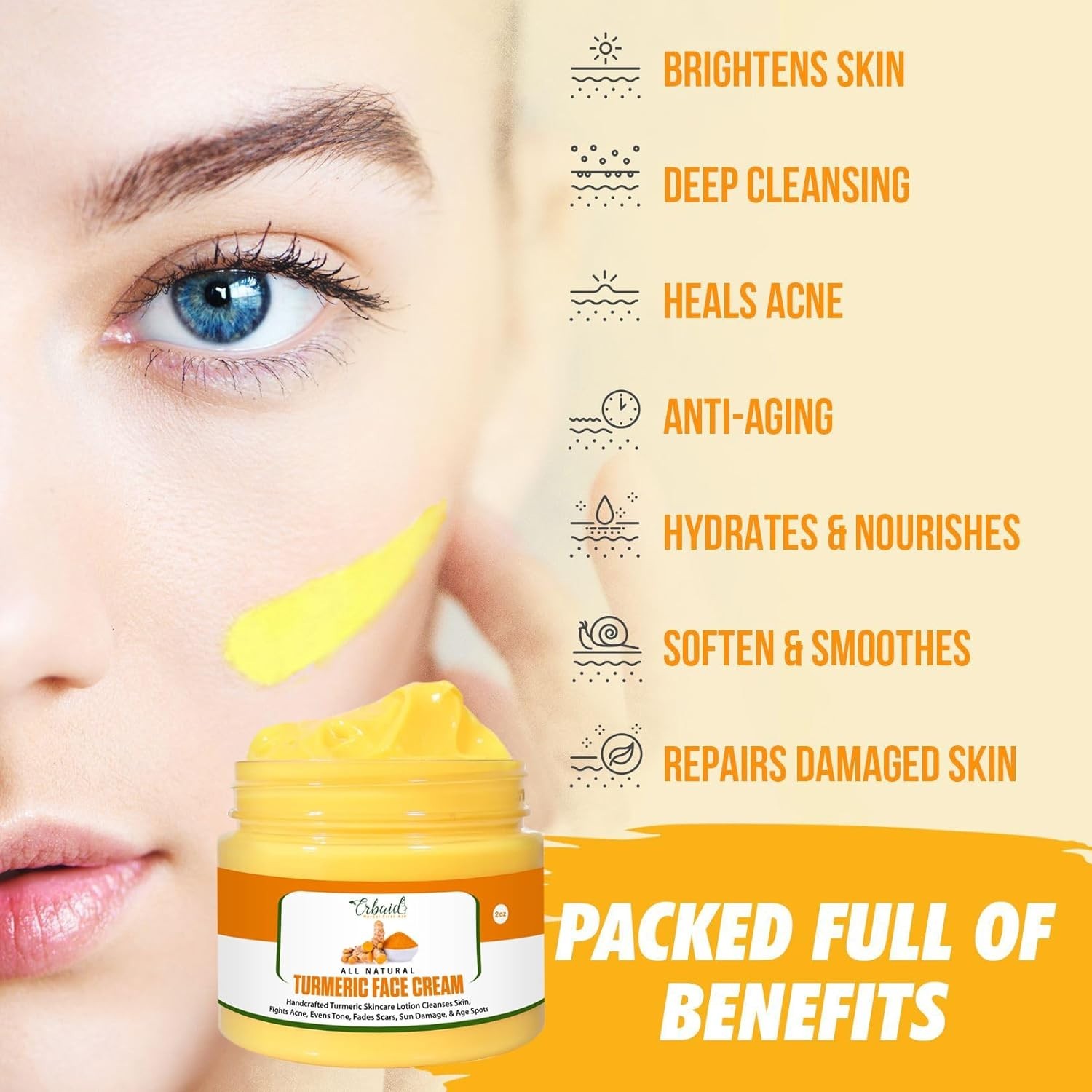 Turmeric Brightening Cream, 2 fl oz (60 ml)