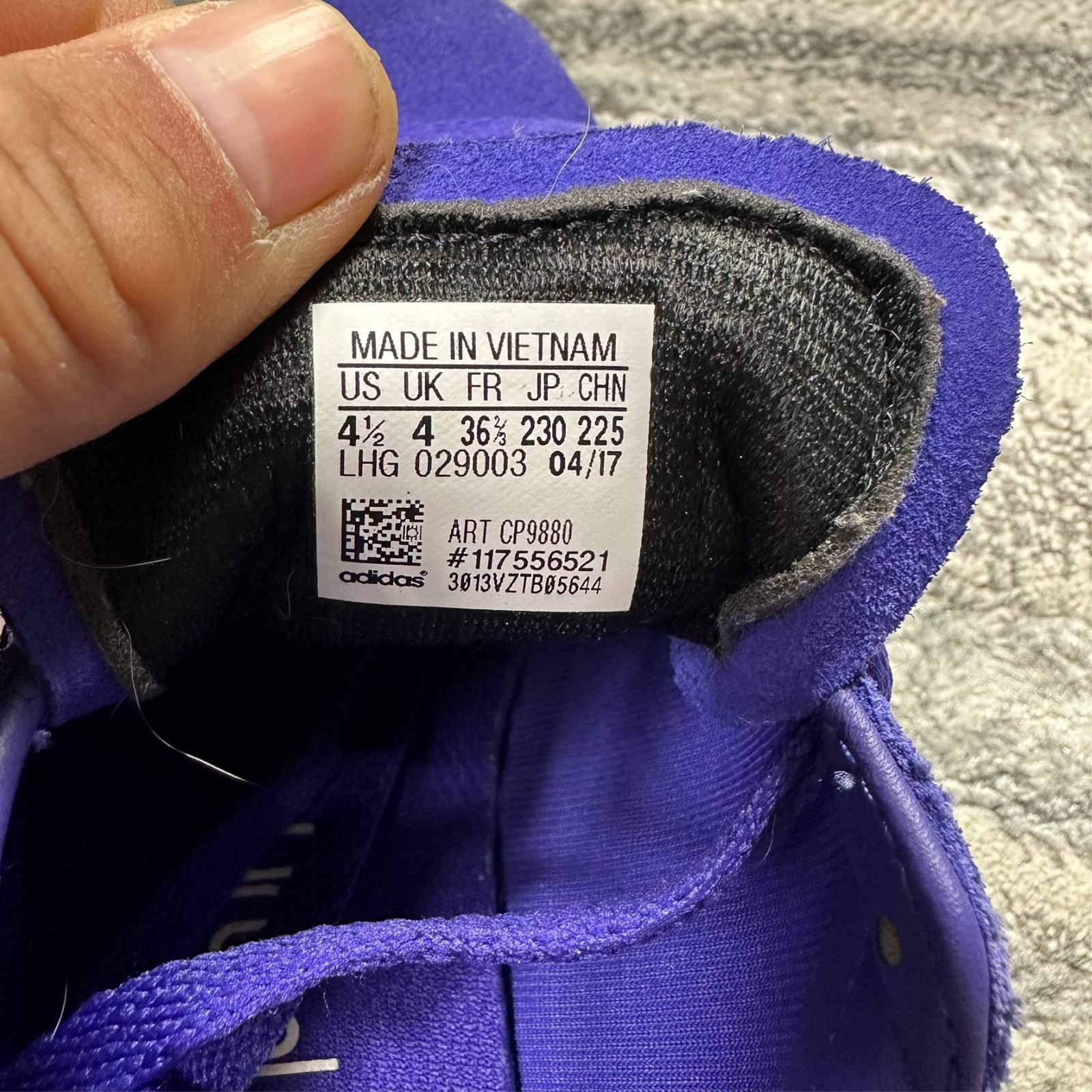 Vintage Adidas Campus ‘Energy Ink’ 2017 Purple Suede UK 4 Flat Trainers image 8
