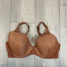 ThirdLove Graphic Lace Plunge Bra Underwire Comfort Support 40D Burnt Orange