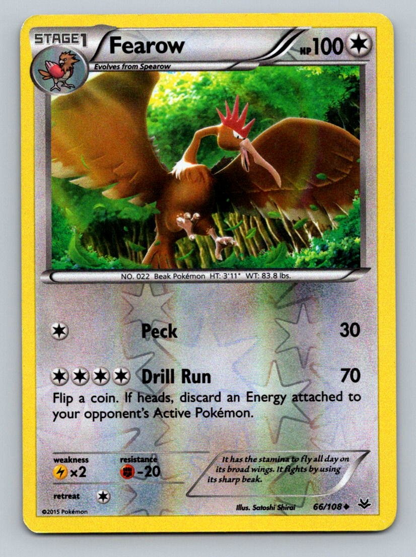 Pokemon Fearow XY - Roaring Skies 66/108 Near Mint NM Reverse Holo