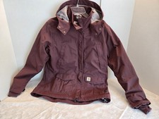 Carhartt Hooded Jkt Girls Large 12-14 dark purple Lined Storm Defender Shoreline