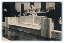 Early Folger Shakespeare Library Puck Fountain Lithograph Postcard