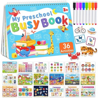 Toddler Busy Book Preschool Learning Activities, Montessori Educational Toys ...