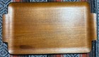 Vintage Teak Wood Serving Tray Japan Molded Rectangle Platter Mid Century Modern — photo 4