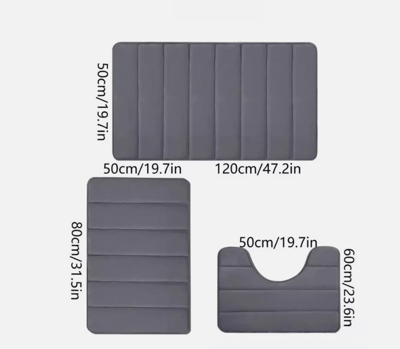 Badteppich Badvorleger Badematte Badeteppich Bad Dusche WC rutschfest saugfähig - Bild 2 von 4