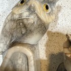 Vintage Alabaster Owl Bookends Hand Carved Stone Glass Eyes Heavy MCM Decor Set — photo 7