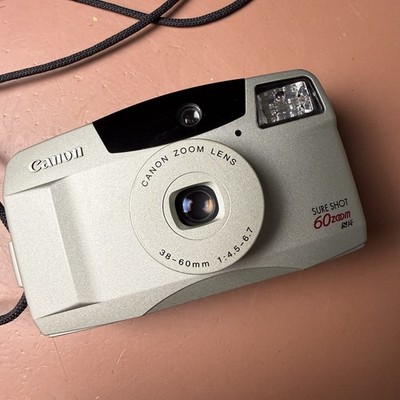 Canon Sure Shot 60 Zoom Prima Zoom Shot 35mm Point & Shoot Film Camera WORKS